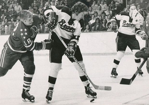 Boston Braves Hockey Team Pinback and Patch 1970's 