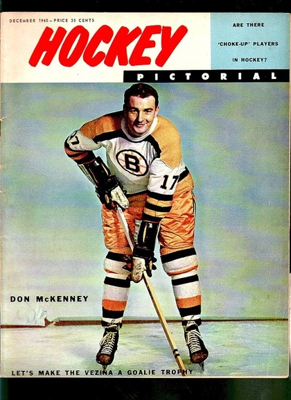 1960 Boston's Don McKenney scored three goals and an assist, and Vic Stasiuk had five assists to lead the Bruins to a 6-4 win over Detroit in Boston. 