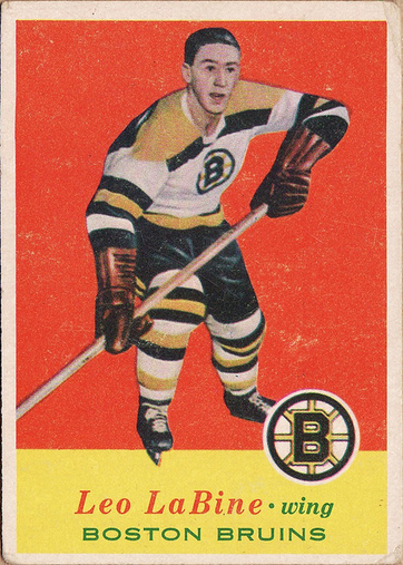 1954 Boston's Leo Labine scored three goals (in a span of 4:22) and added three assists in a 6-2 win over Detroit, at Boston Garden. Labine picked up five points in the second period to tie an NHL record.