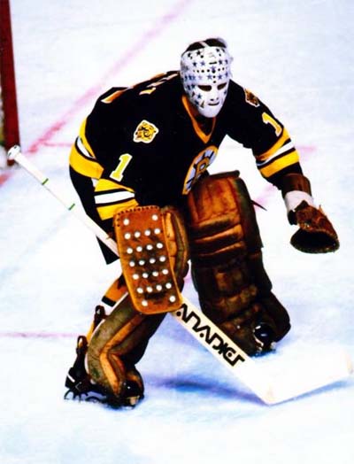 Bruins goalie Gilles Gilbert was born 66 years ago in St-Esprit, Quebec