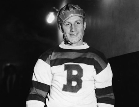 1902 Hall of Famer Eddie Shore born in Fort Qu'Appelle, Sask. Shore played in the NHL 1926-27 through 1939-40 with Boston and the New York Americans. 
