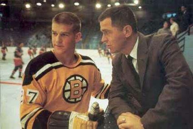 1947 - A 3-1 Boston win over the New York Rangers is repeatedly delayed due to fog and soft ice conditions caused by 80-degree temperatures inside Boston Garden. There is a 40-minute delay after the second period so players from both teams could get their skates resharpened.  1966- Bobby Orr makes his debut in a Boston uniform and Harry Sinden is behind the bench for his first game as Boston coach as the Bruins defeat the Detroit Red Wings, 6-2. It is their first opening night victory since 1962