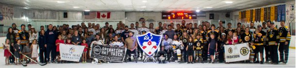 Cmdr. Brian Bourgeois Memorial Hockey Game group photo. July 2022